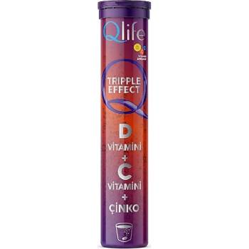 Qlife Tripple Effect D Vitamini + C Vitamini + Çinko